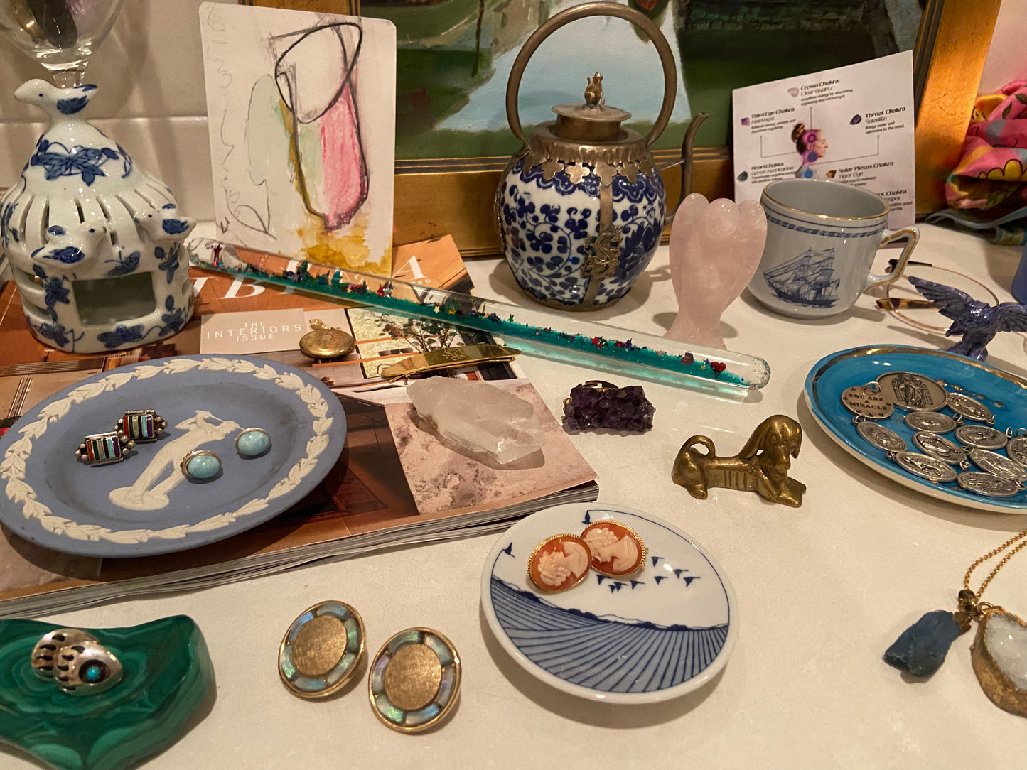 Petite Antique Bone China Dish