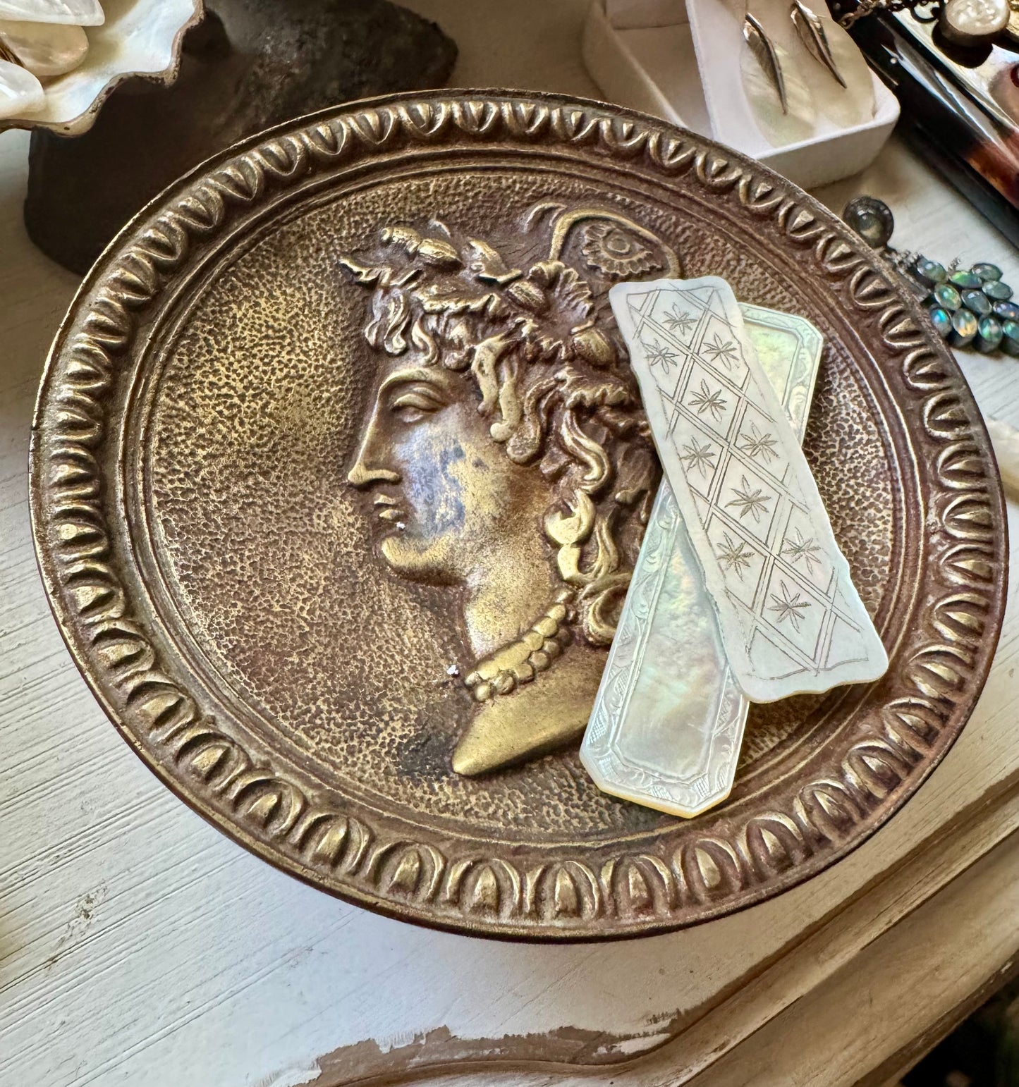 Greek/Roman style vintage Wall Hook, or Catchall