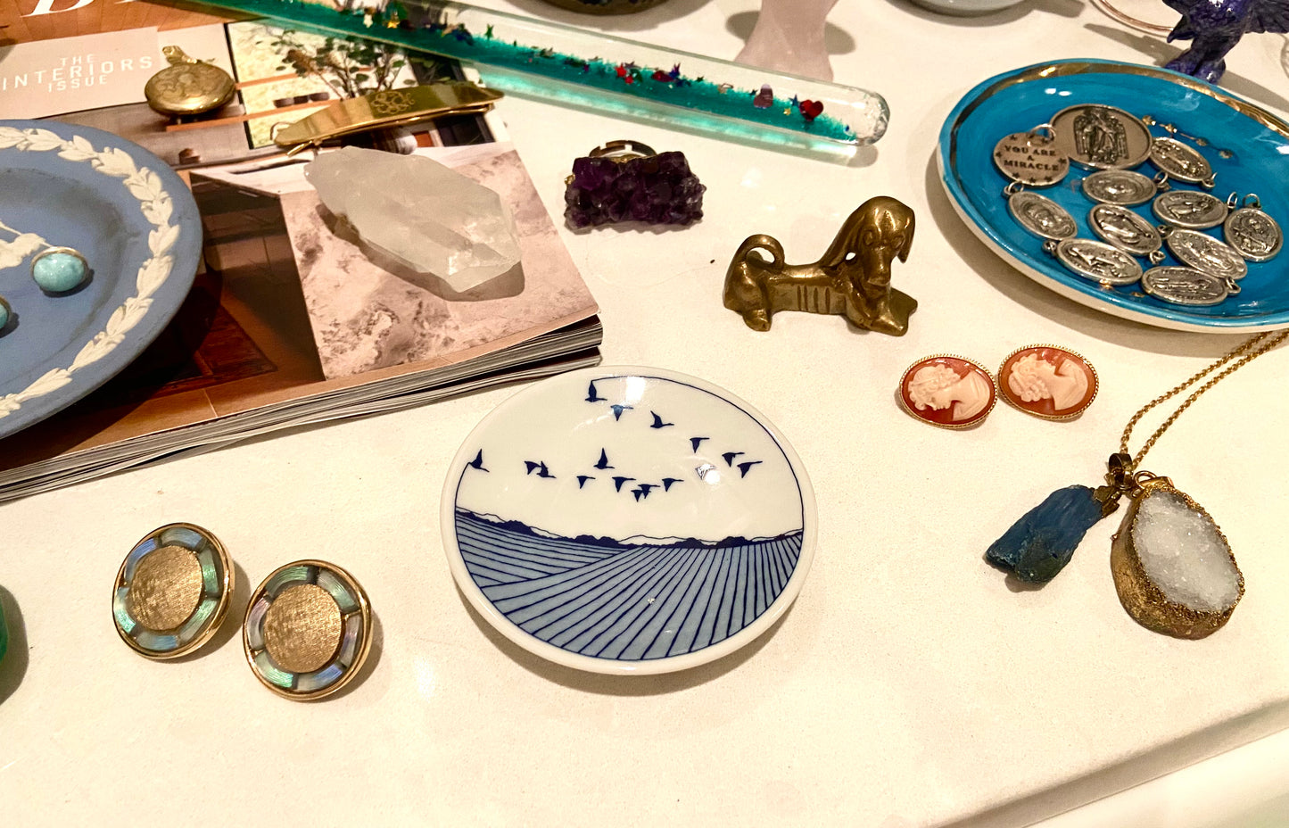 Petite Antique Bone China Dish