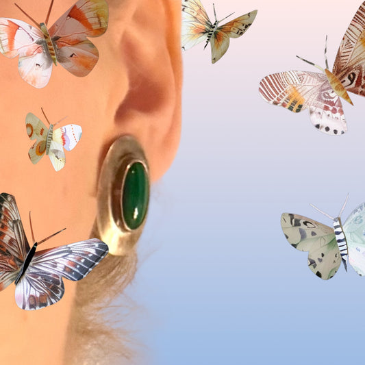 Malachite & Sterling Earrings (pierced)