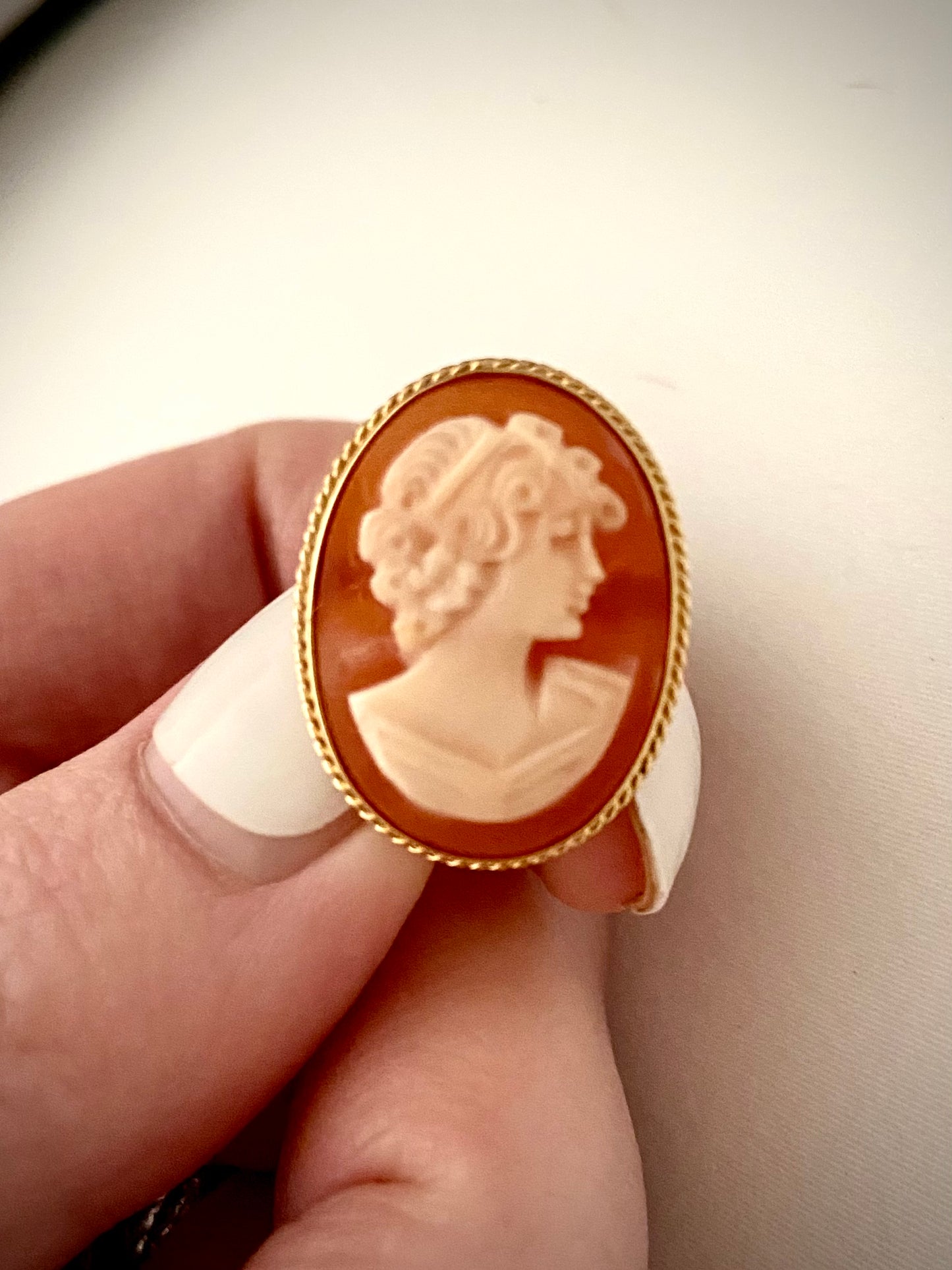 24K Gold Cameo’s. French hinge pierced posts from Antique Jeweler in Highlands, North Carolina