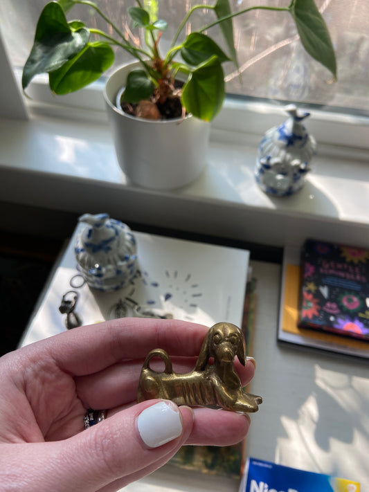 Brass Dog Figurine