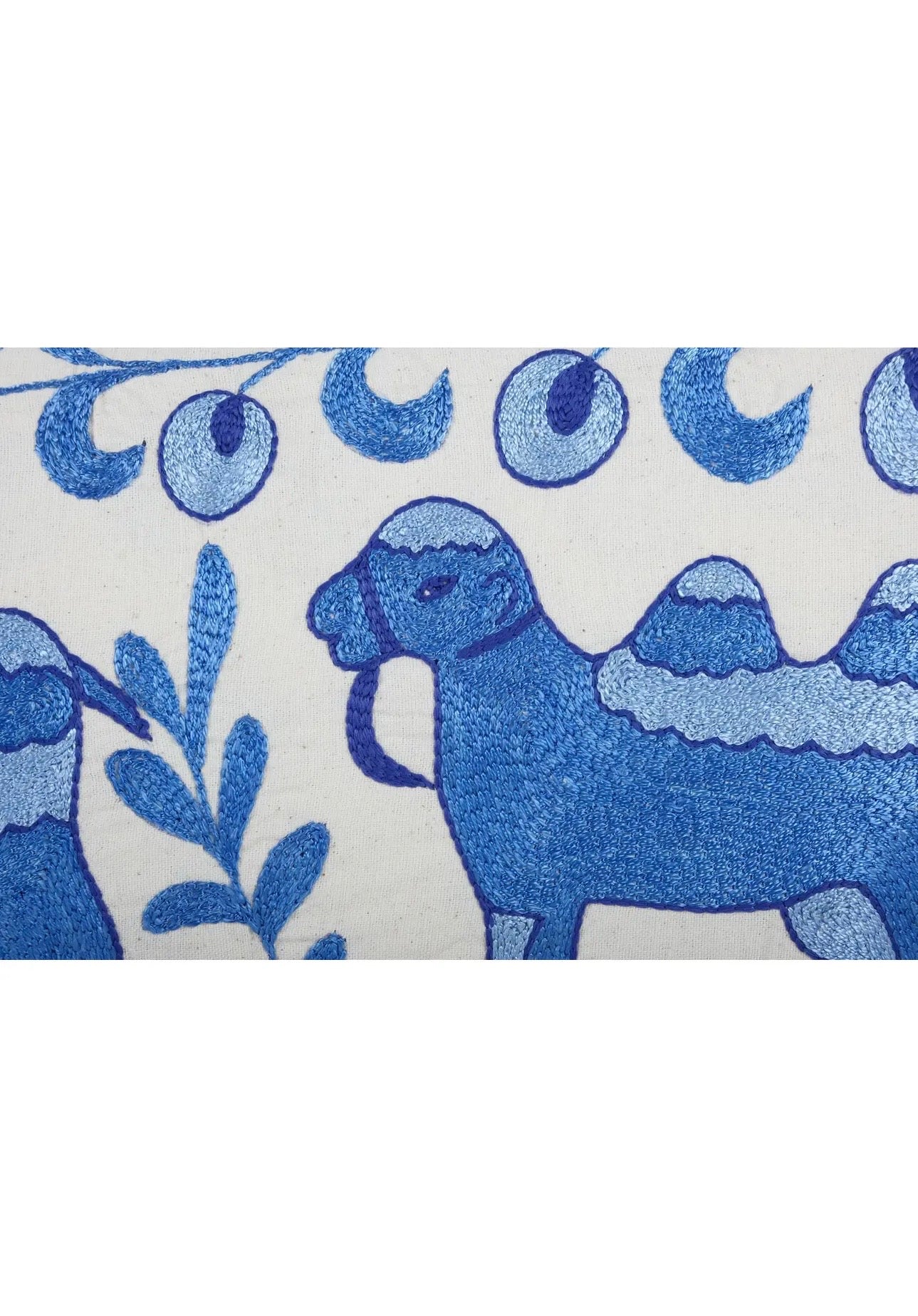 Turkish Camel Suzani embroidery pillow Cover 18"X 36"