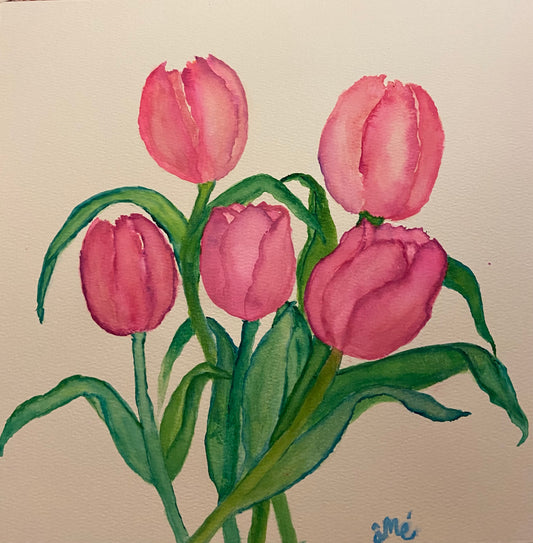 Watercolor Tulips 🌷