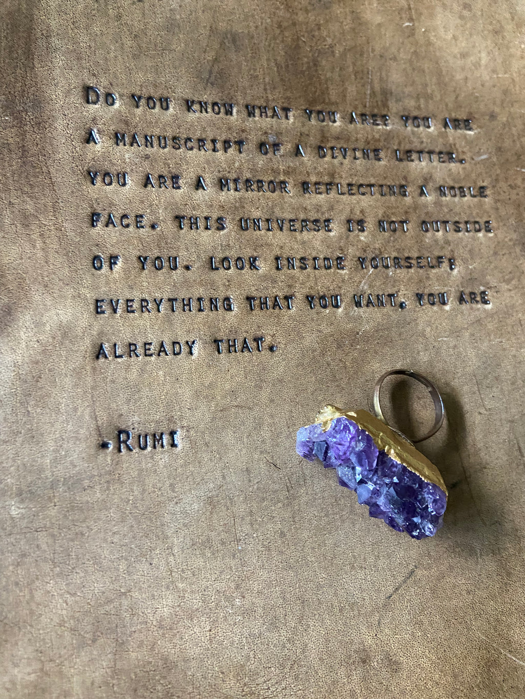 Amethyst Rock Cocktail Ring by New Orleans jewelry designer