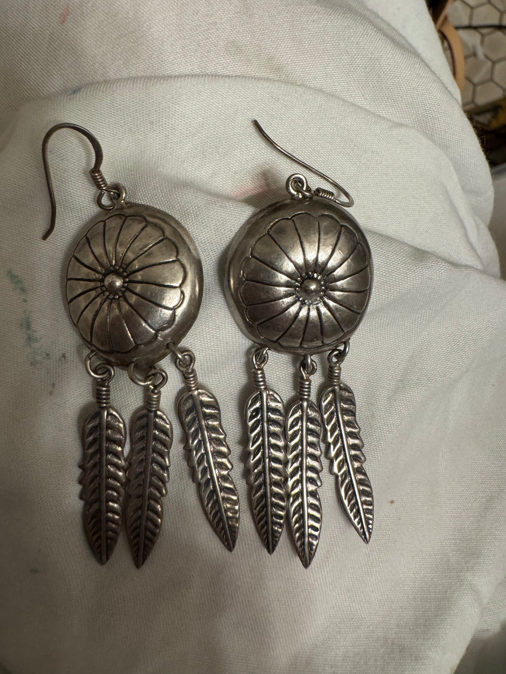 Sterling Native American earrings