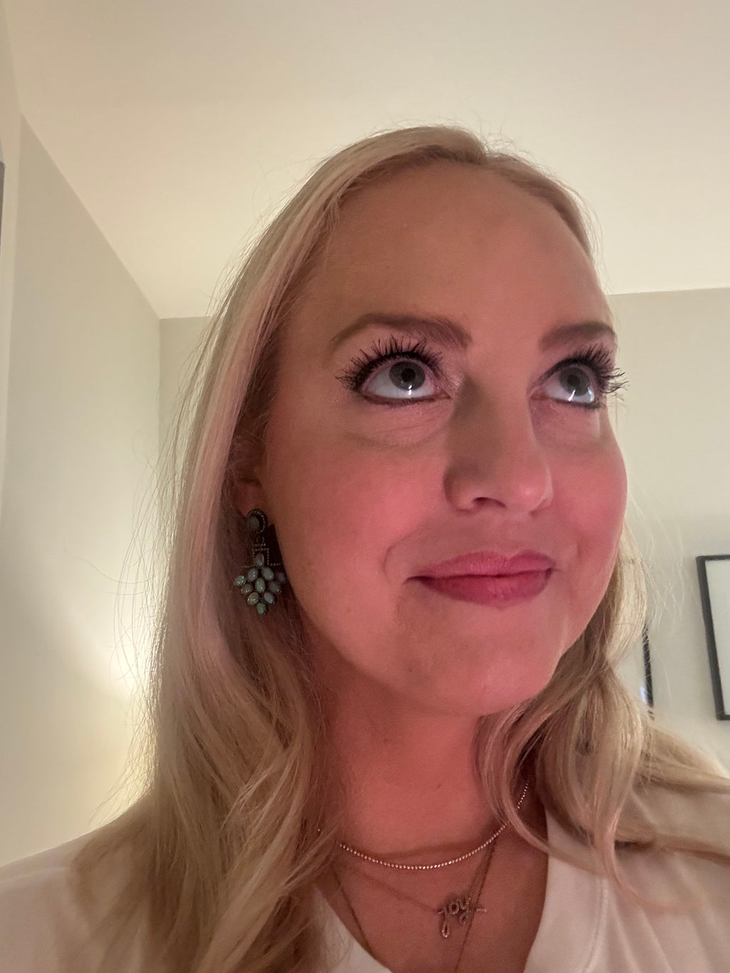 Opal & Pave diamond Dangling Earrings