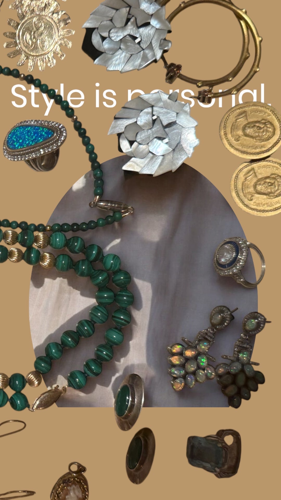 Opal & Pave diamond Dangling Earrings