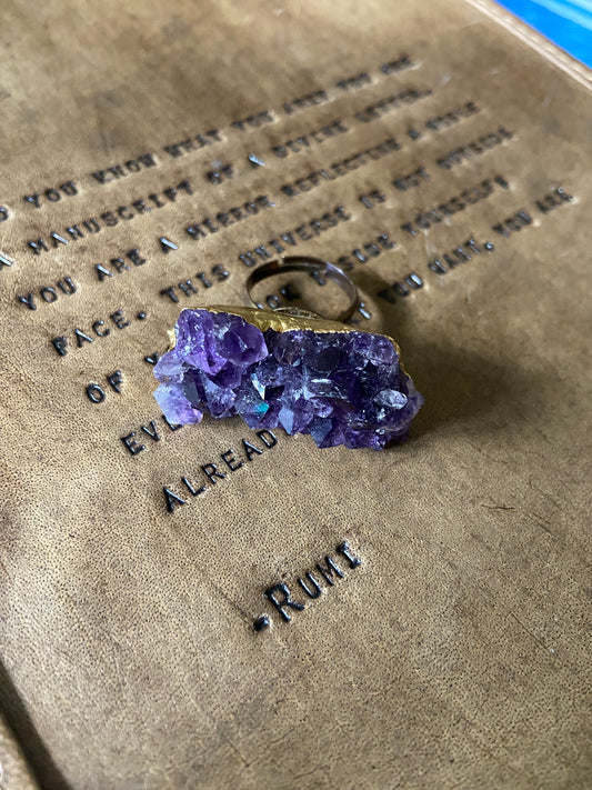 Amethyst Rock Cocktail Ring by New Orleans jewelry designer