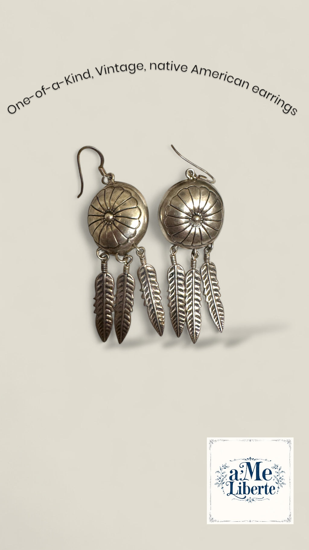 Sterling Native American earrings