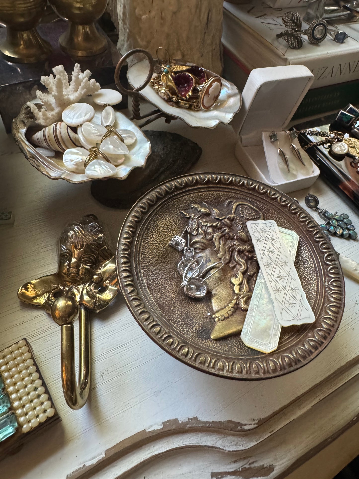 Greek/Roman style vintage Wall Hook, or Catchall