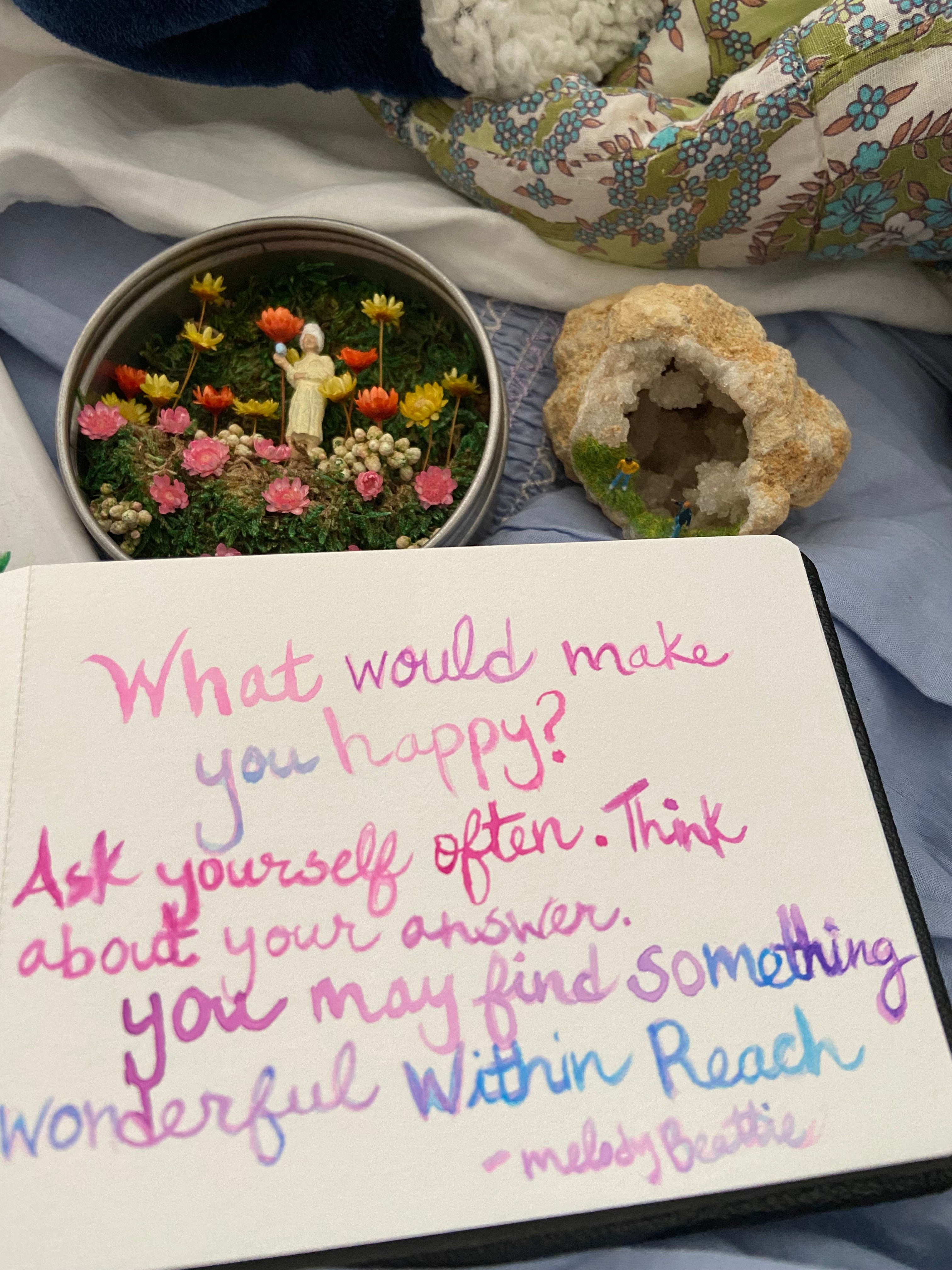 Small Terrarium Art piece- (magnet for fridge)