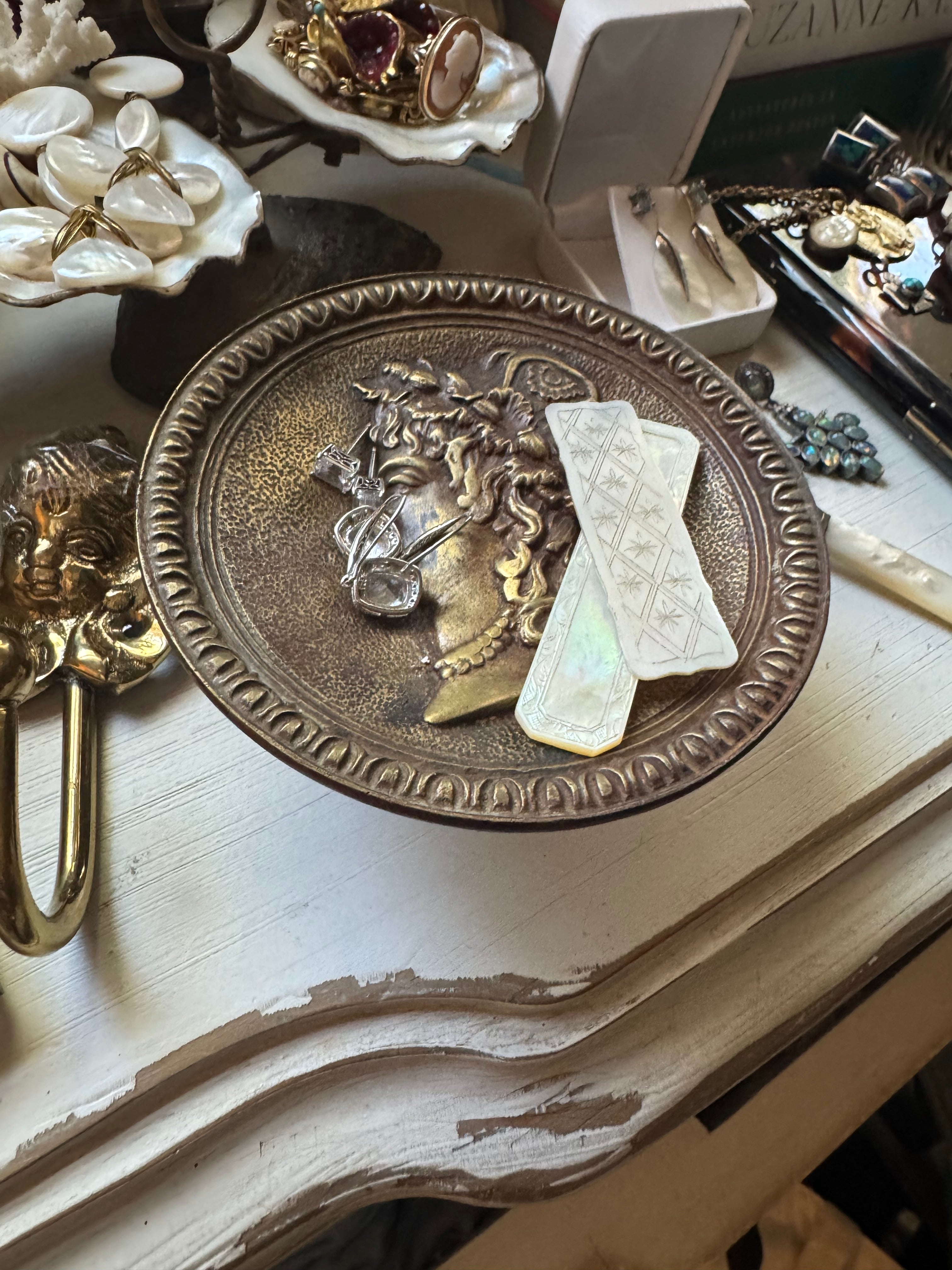 Greek/Roman style vintage Wall Hook, or Catchall