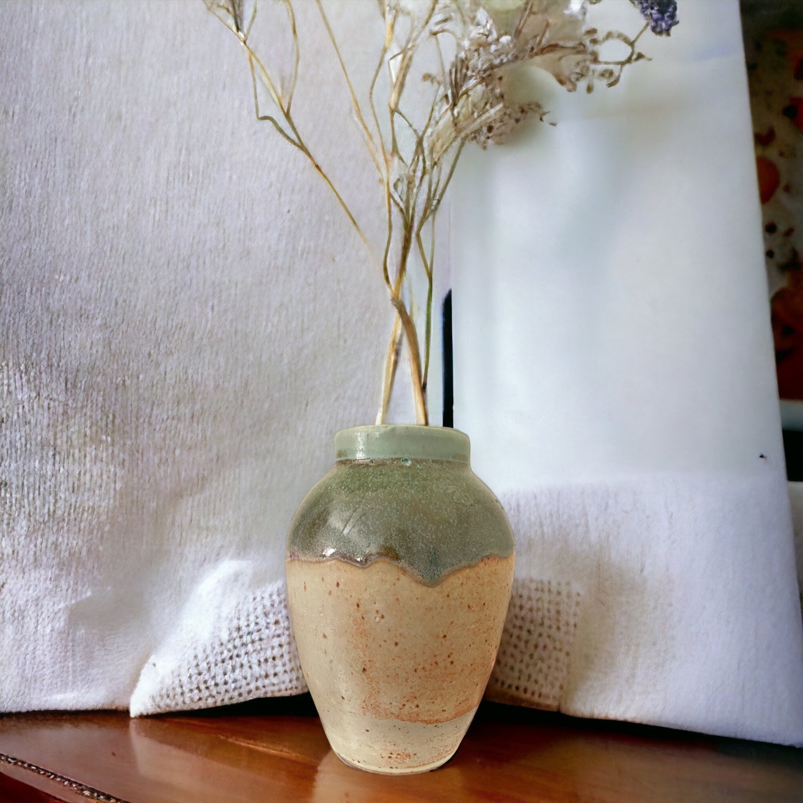 Handmade Pottery Vase from unknown Highlands, NC artist