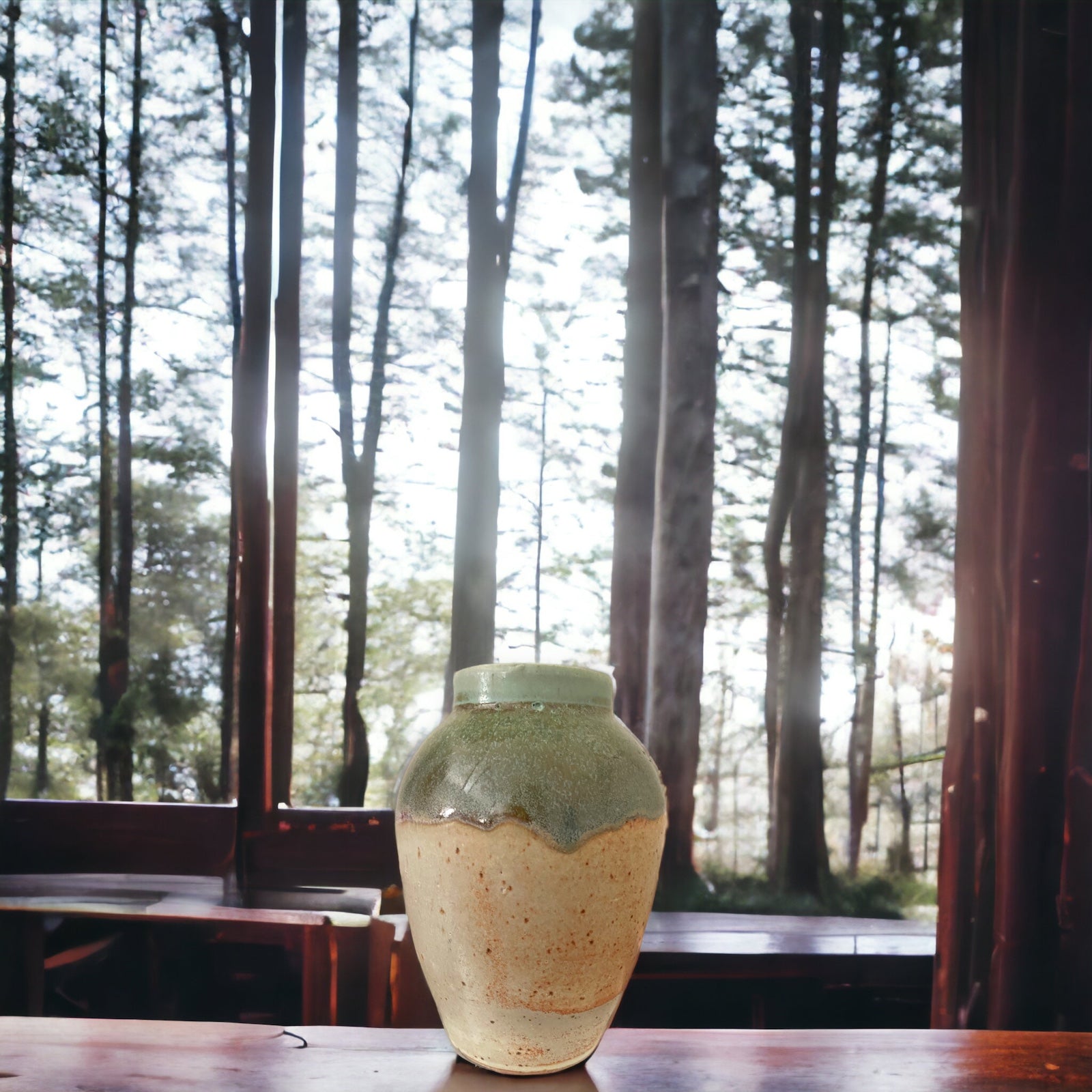 Handmade Pottery Vase from unknown Highlands, NC artist