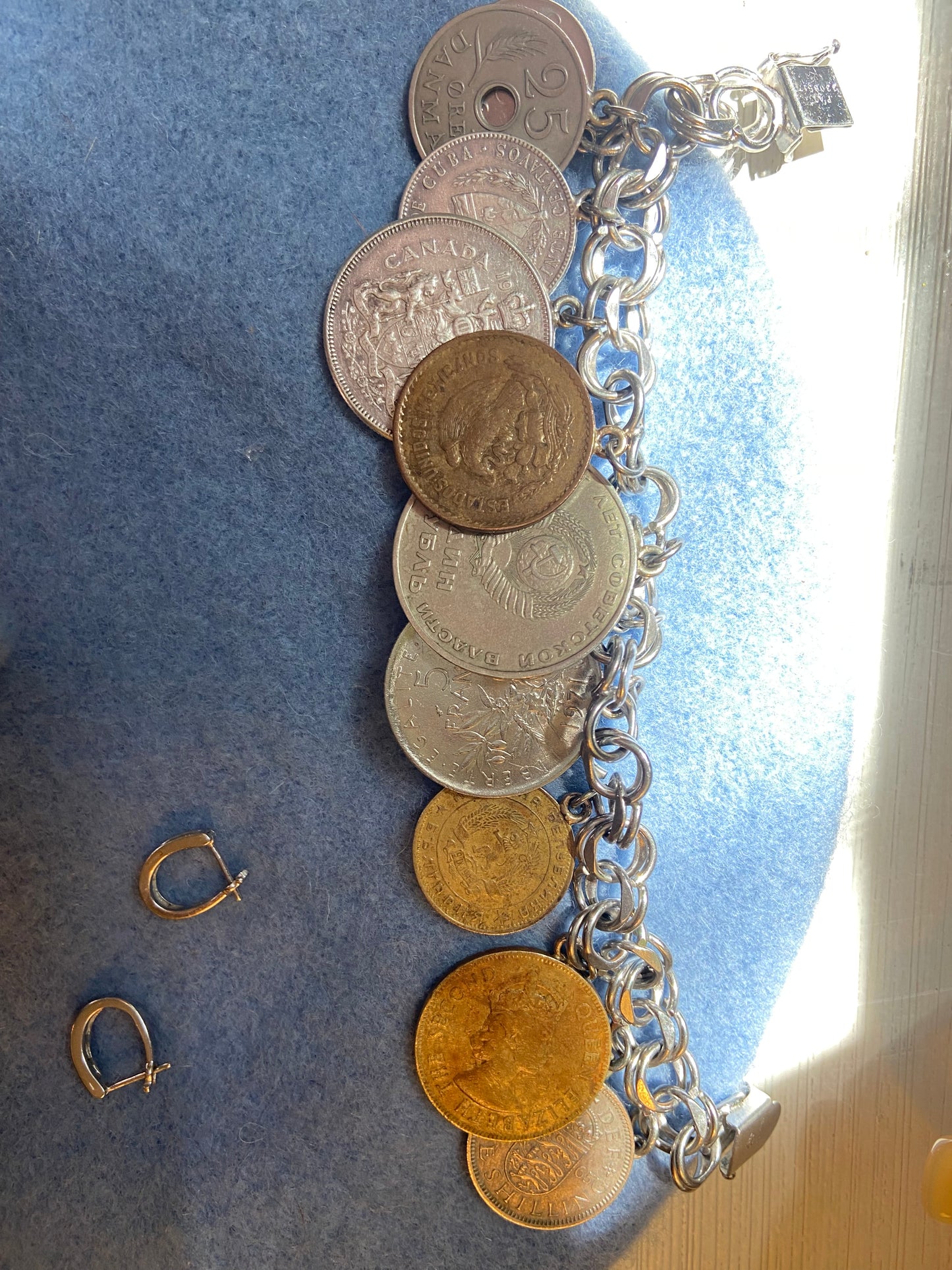 Art Nouveau Coin Charm bracelet