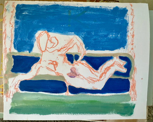 Abstract expressionist Human figure study